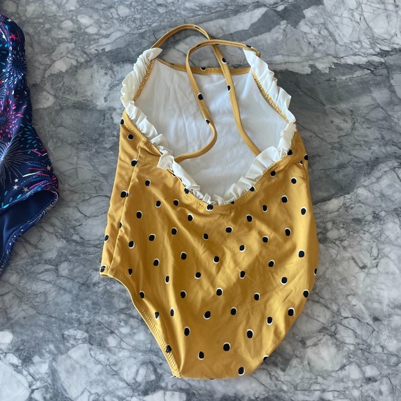 Bundle of 2 3-4 Years Kids One-Piece Swimsuit Yellow Blue Zara - Picture 4 of 9